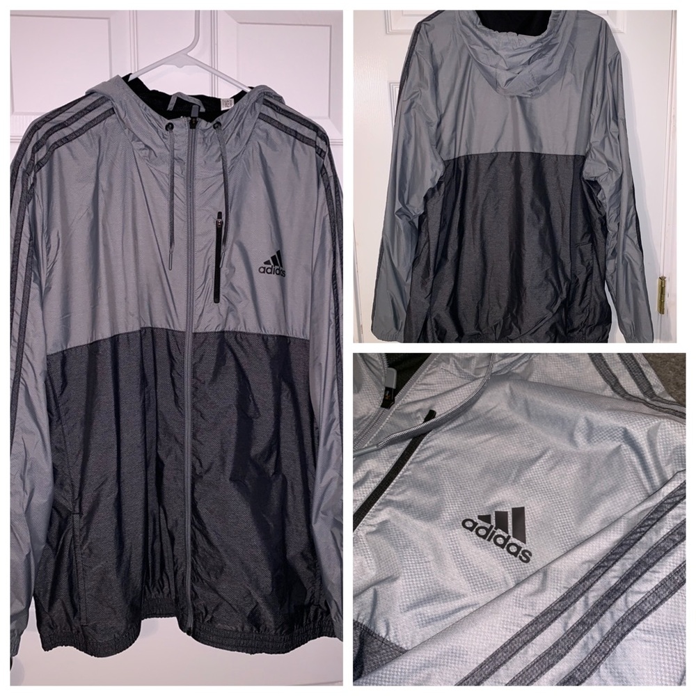 Adidas Gray Windbreaker